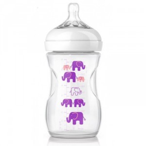 AVENT FĽAŠA 260ml NATURAL PP SLON FIALOVÁ