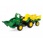 detský elektrický báger John Deere Ground Loader 12V + vlečka