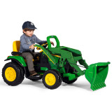 detský elektrický báger John Deere Ground Loader 12V + vlečka